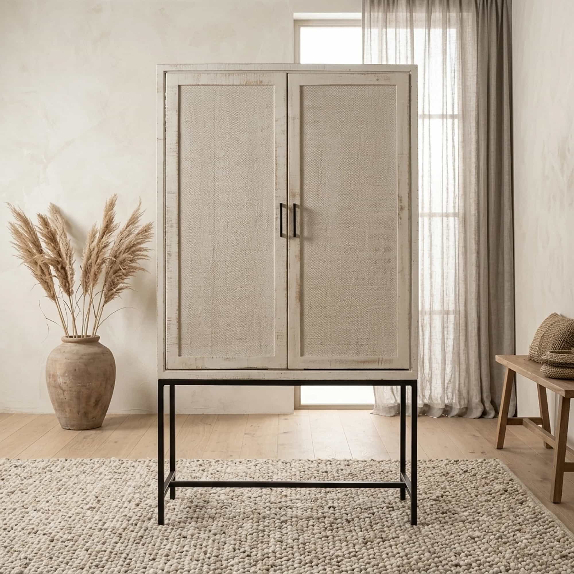 Carini Aufbewahrungsschrank cremefarben 110 cm