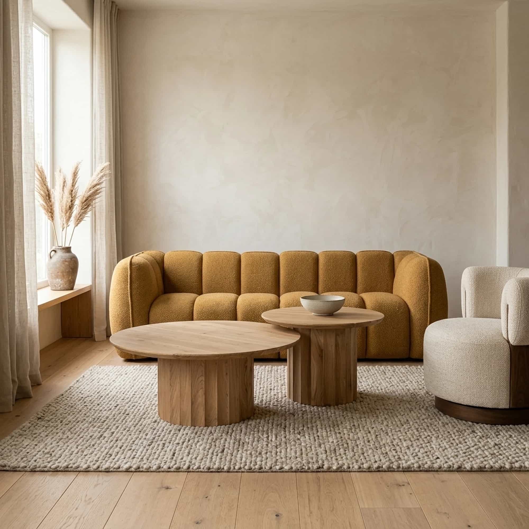 Crotone Couchtisch-Set rund 90ø / 60ø cm