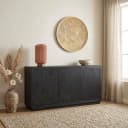 Sideboard „Brussel“ in Schwarz, Mangoholz, 150 cm - Starfurn