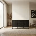 Sideboard New York, schwarz, Mangoholz, 165 cm - Starfurn