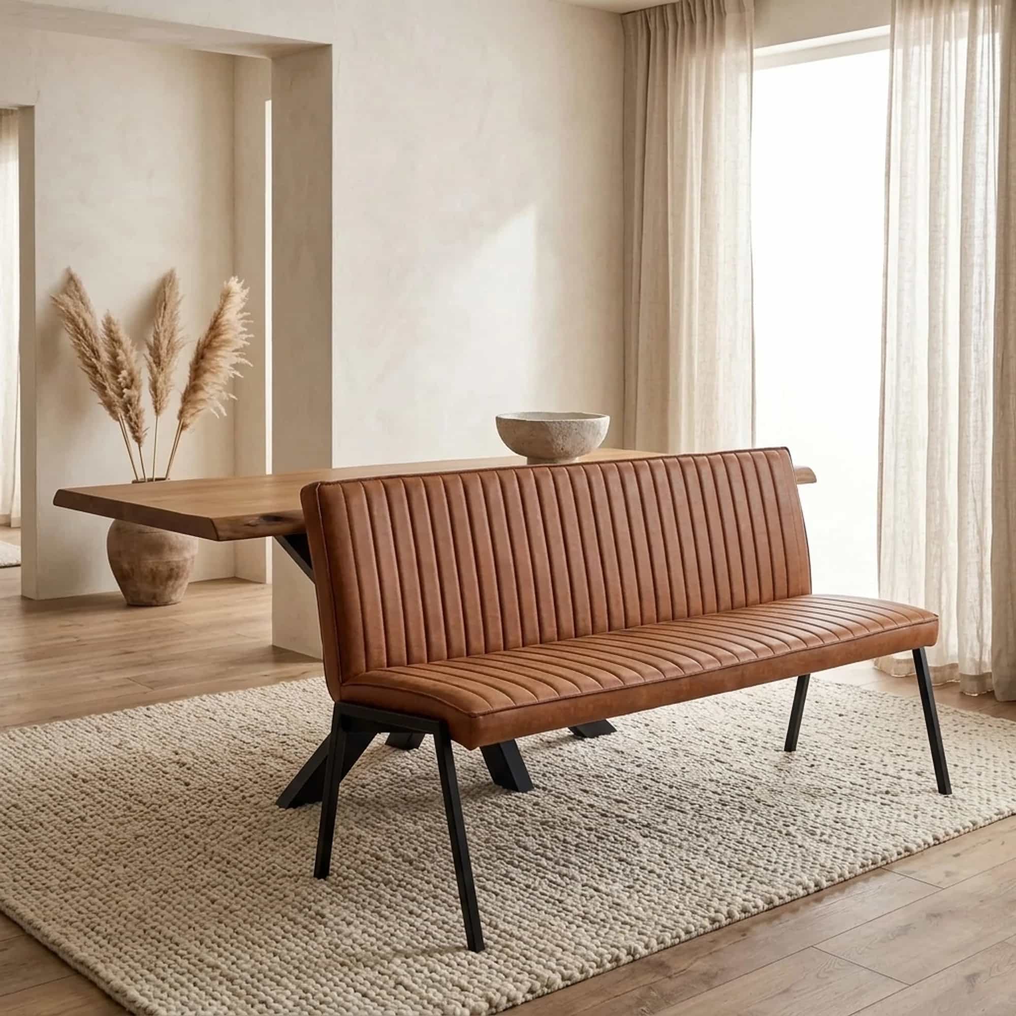 Esszimmerbank Tivoli Bull | 185 cm | Cognac