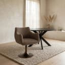 Esszimmerstuhl Aldo braun Tweed Drehstuhl - Richmond Interiors