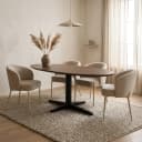 Esstisch 160, organisch, Tischbein Black, Mango Brown Walnut - My Sons