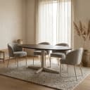 Esstisch 190, organisch, Tischbein Beige, Mango Brown Walnut - My Sons