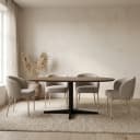 Esstisch 190, organisch, Tischbein Black, Mango Brown Walnut - My Sons