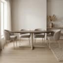 Esstisch 220, organisch, Tischbein Beige, Mango Brown Walnut - My Sons