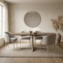 Esstisch 240, oval, Tischbein Beige, Mango Brown Walnut - My Sons