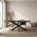 Esstisch Dänisch oval 230, Acacia Black - My Sons