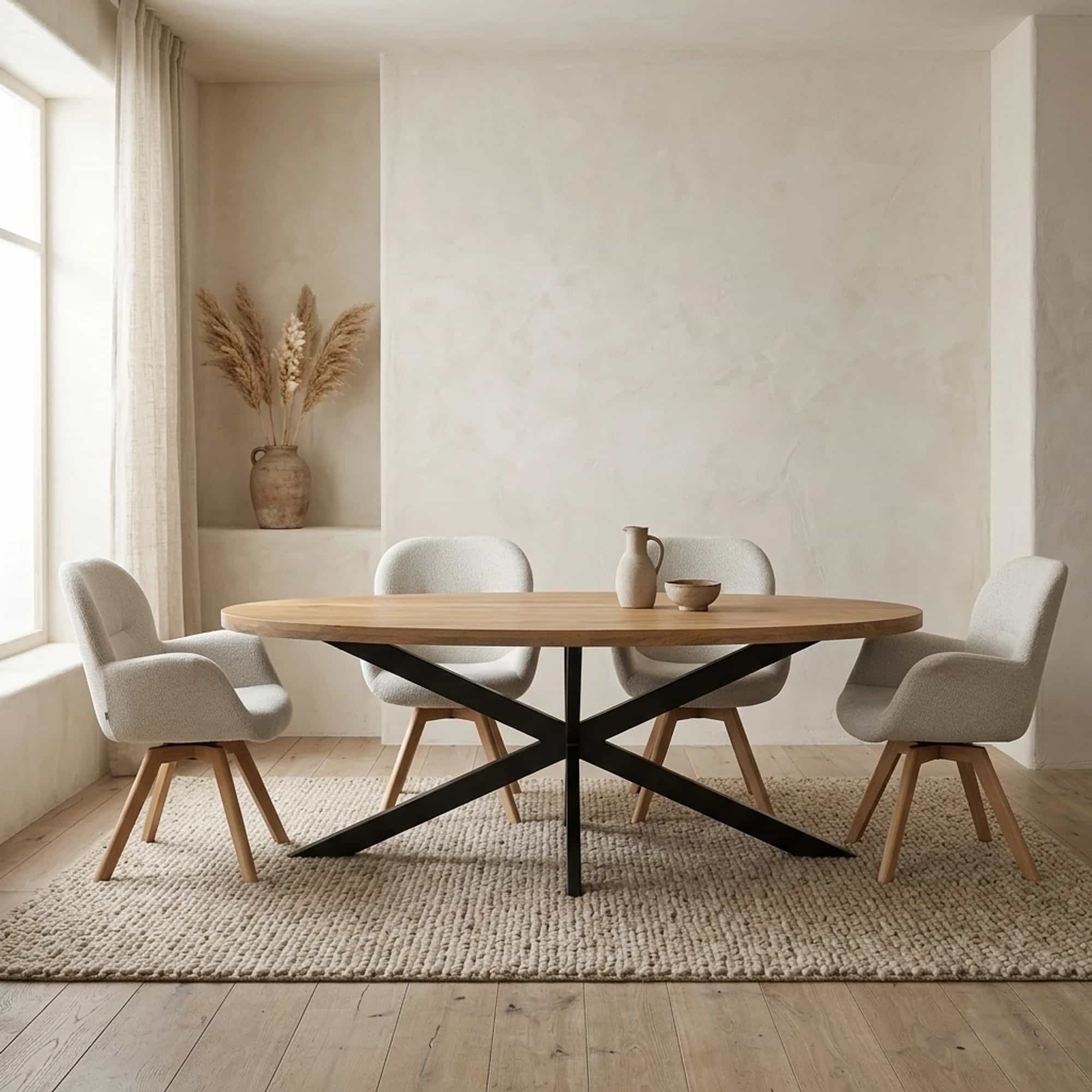 Eetkamertafel Ellips 25+25
