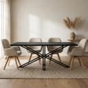Eettafel Yana Zwart 180 - Benoa