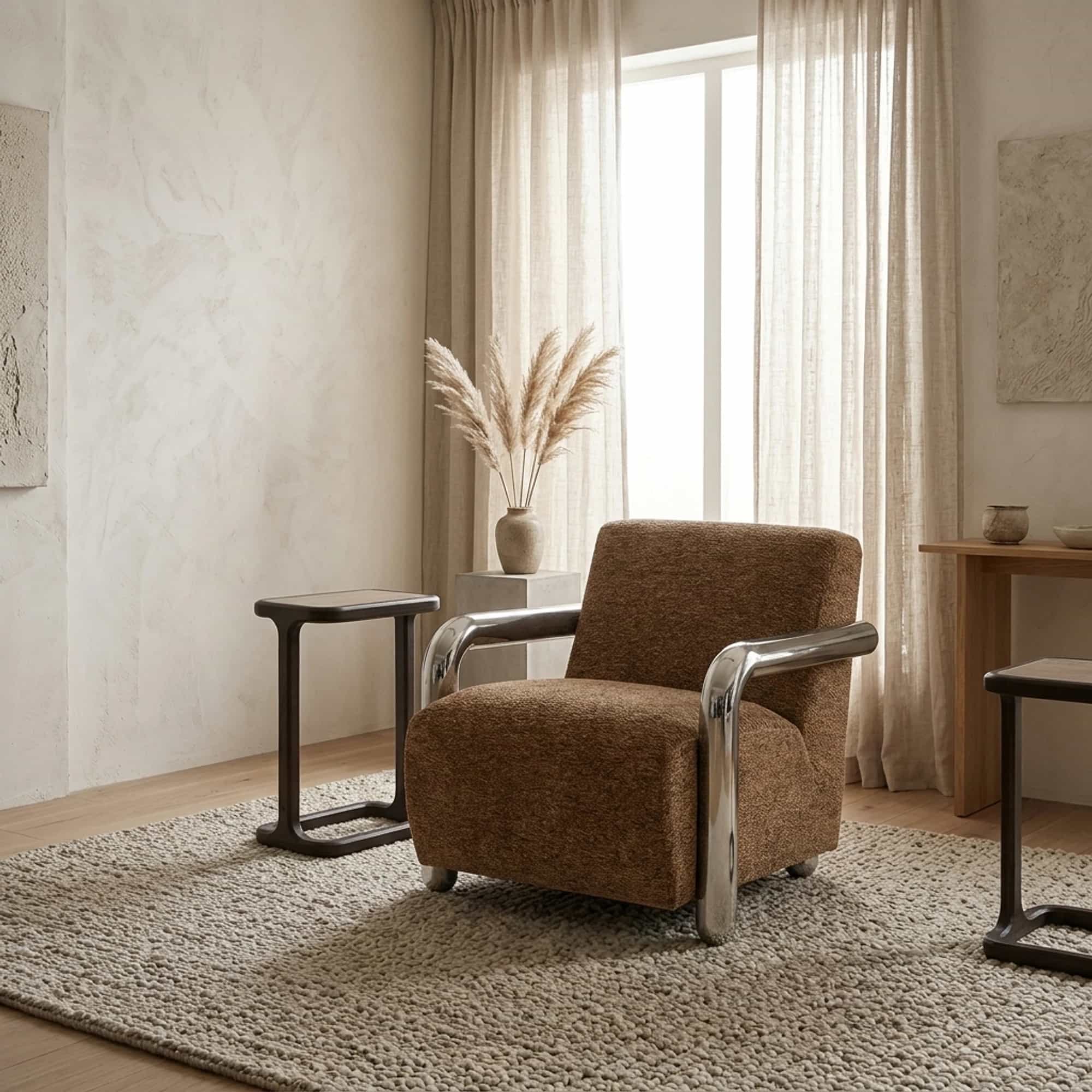 Fauteuil Chromette Bruin