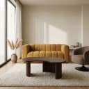 Firenze Couchtisch 125, Bohnenform, Mango Brown Walnut - My Sons