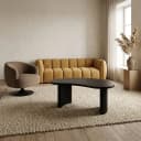 Firenze Couchtisch 85, Bohnenform, Black - My Sons