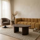 Firenze Couchtisch 85, Bohnenform, Mango Brown Walnut - My Sons