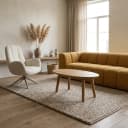 Hamburg Couchtisch oval 60, H32, Smooth Natural - My Sons