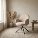 Imola Armlehnstuhl - Stoff Ascot 12 Beige (drehbar) - Tower Living