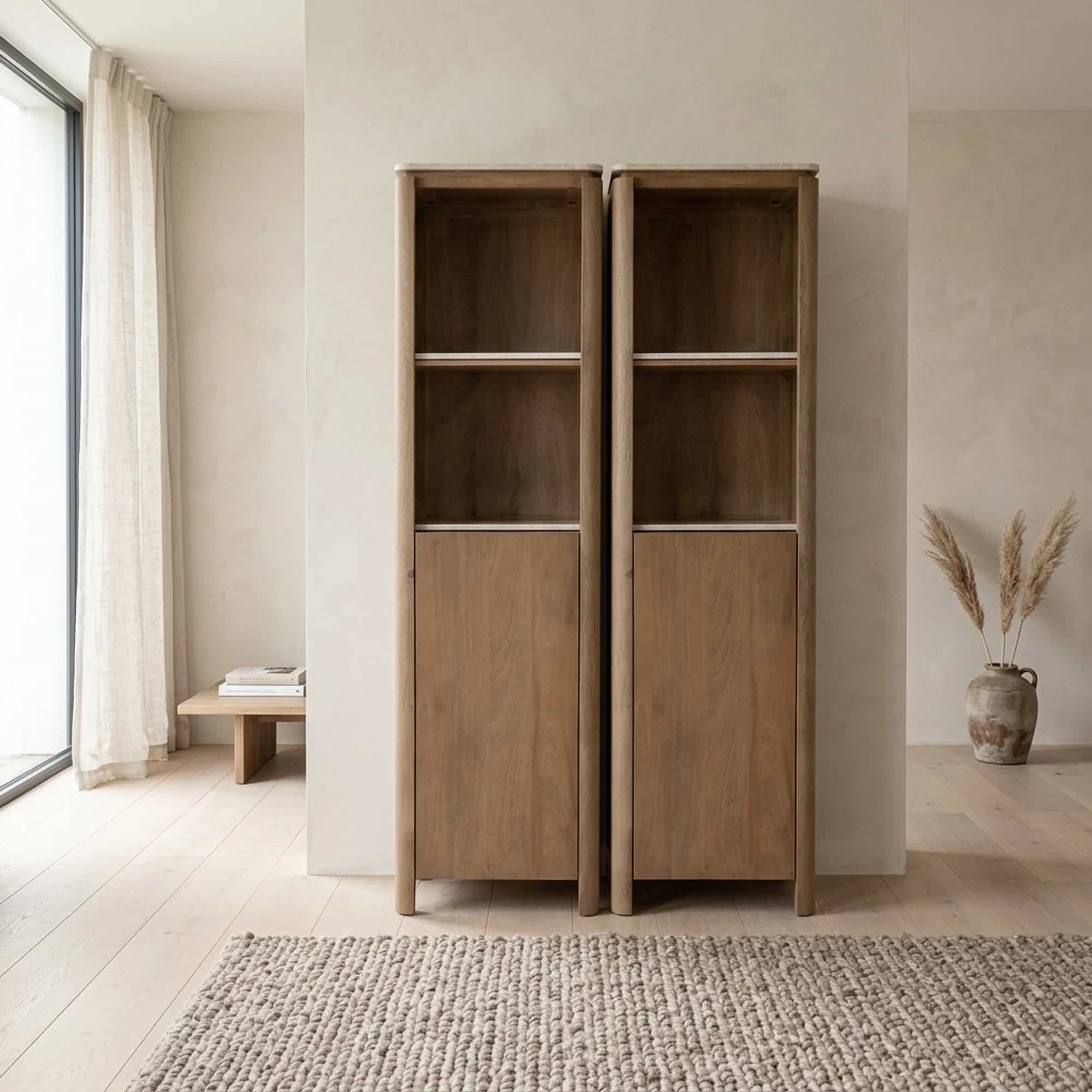 Einlegeboden für Bücherregal Dallas, beige, Marmoroptik, 2er-Set
