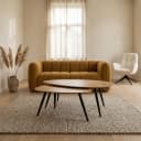 Kassel Couchtisch organisch, 2er-Set, Smooth Natural (17mm) - My Sons