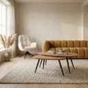 Kassel Couchtisch organisch, 2er-Set, Smooth Natural (25mm) - My Sons