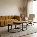 Leipzig Couchtisch oval, 2er-Set, Smooth Natural - My Sons