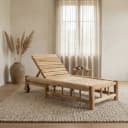 Liegestuhl mit Rollen Barney Teak - Benoa