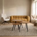 München Couchtisch rund, 3er-Set, Smooth Natural - My Sons