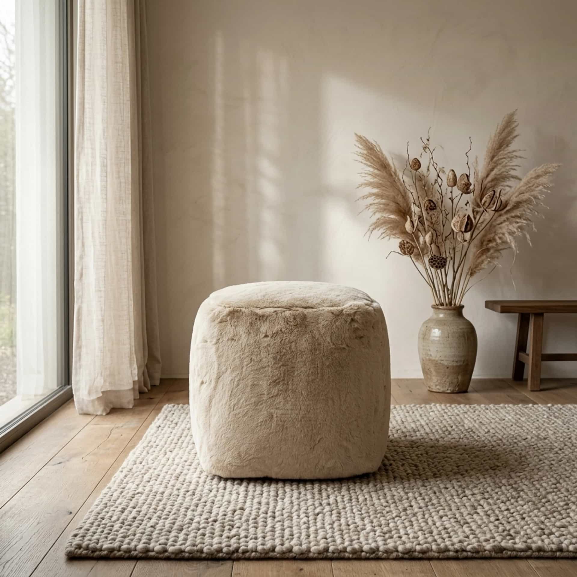 Pouf Mosa Beige - By-Boo