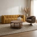 Couchtisch Ø100, H40, Mango Brown Walnut - My Sons