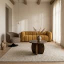 Couchtisch Ø60, H45, Mango Brown Walnut, Belly Table Collection - My Sons