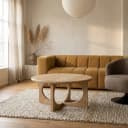 Couchtisch Ø80, H40, Acacia Groovy Natural - My Sons