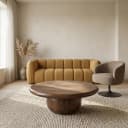 Couchtisch Ø90, H30, Mango Brown Walnut - My Sons