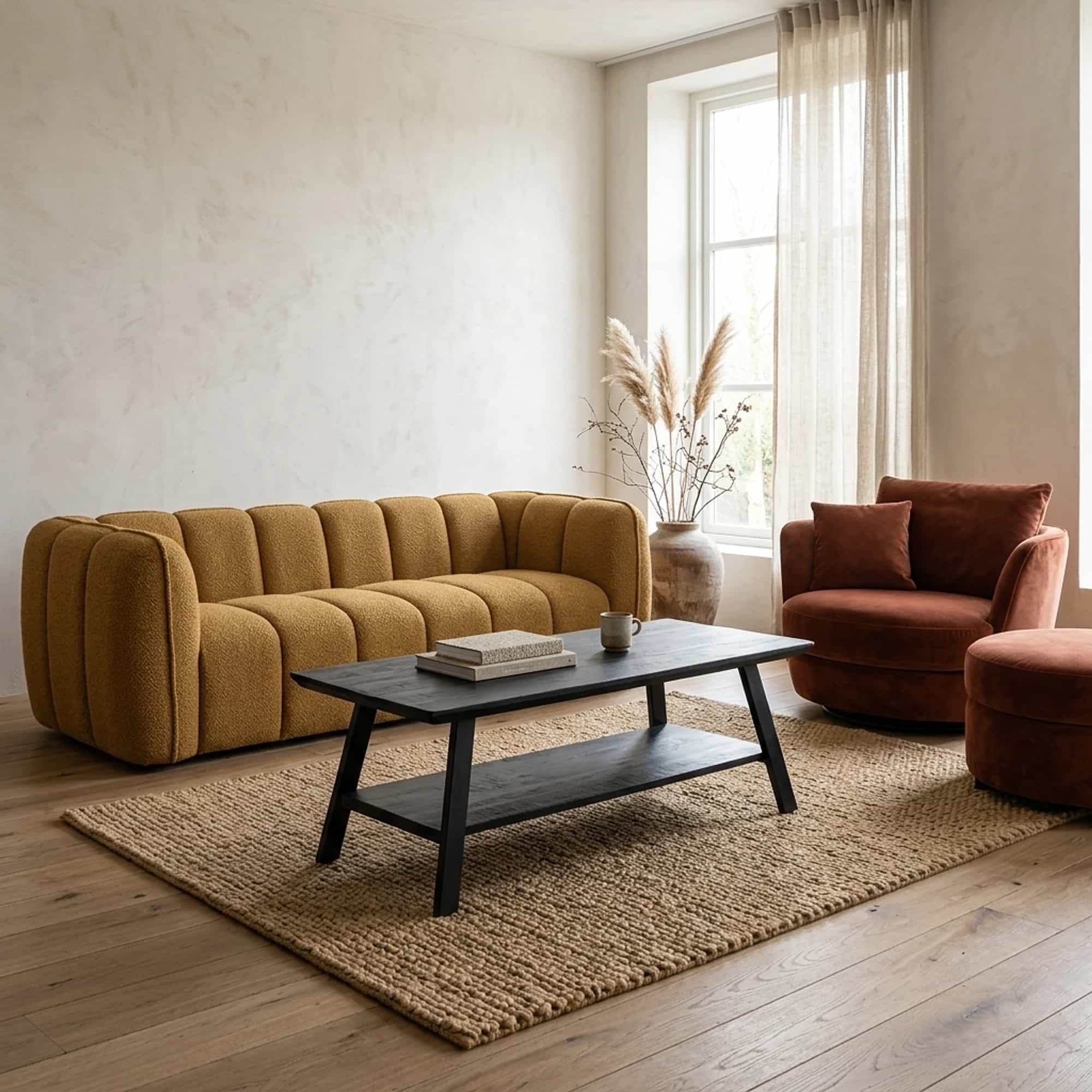 Salontafel Berlin Zwart met Vak