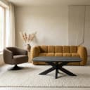 Couchtisch Dänisch oval 120, Acacia Black - My Sons