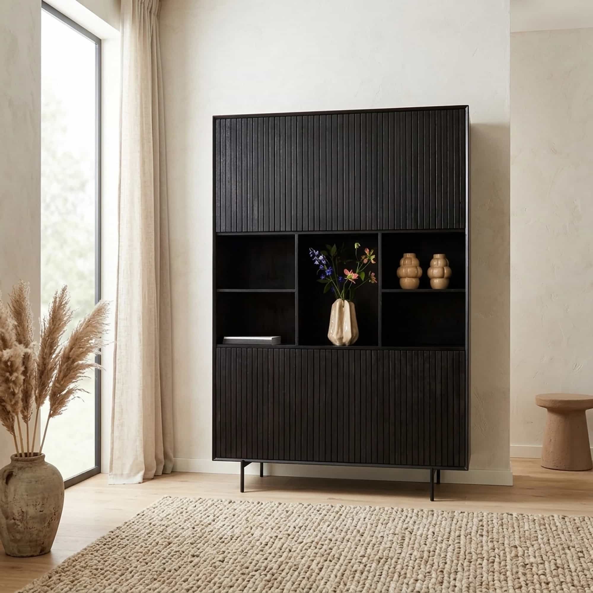 Garderobe Madison XL Schwarz | 135 cm