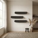 Wandregal Gusta Schwarz | 60 cm | 3er-Set - Starfurn