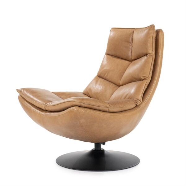 Sessel Sven Boho Leder Cognac