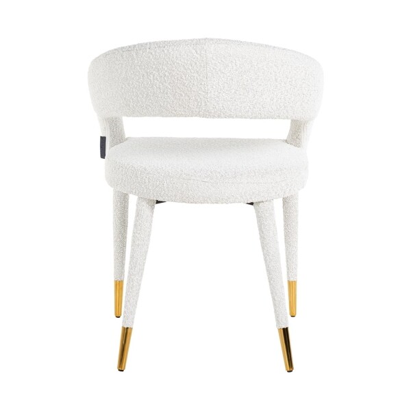 Richmond Interiors Stoel Gia weißes Bouclé feuerhemmend (FR-Copenhagen 900 Bouclé White) 