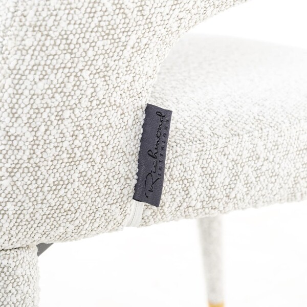 Richmond Interiors Stoel Gia weißes Bouclé feuerhemmend (FR-Copenhagen 900 Bouclé White) 