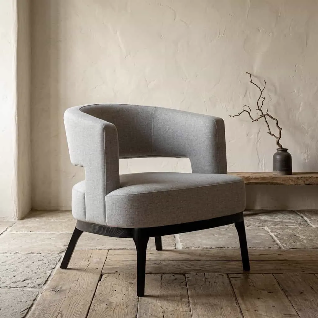 Fauteuil Laguna in natuurlijke stoffen